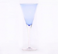 Blue Trumpet Champagne Glass